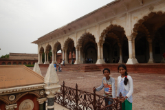Agra Fort - Gayathri and Nandan inside the Agra Fort