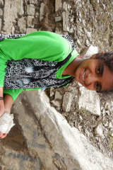 Manali Rohatang Pass - Gayathri after finding ice