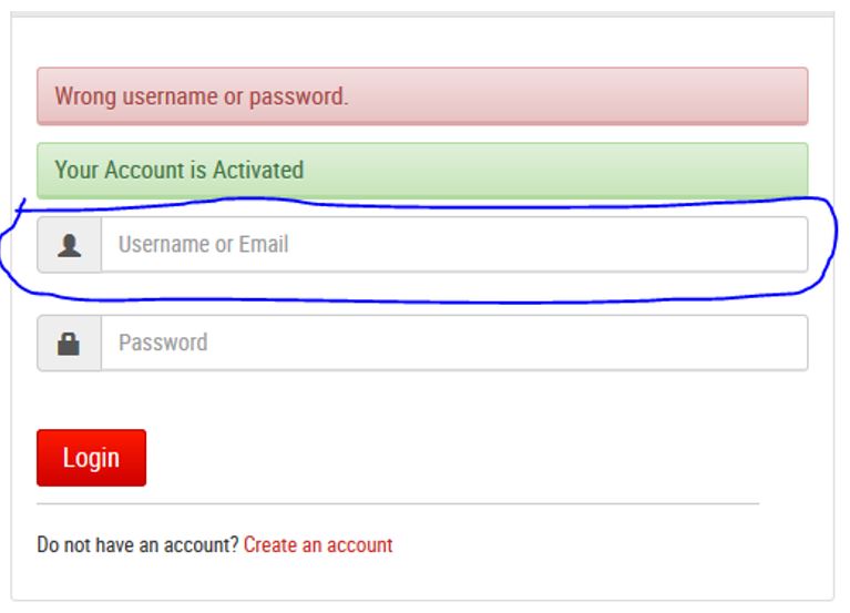 Screenshot; Please make clear what is ‘username’ marked in the screenshot below.