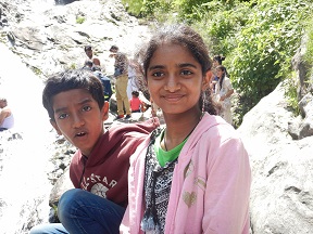 Gayathri Gopinath with her brother