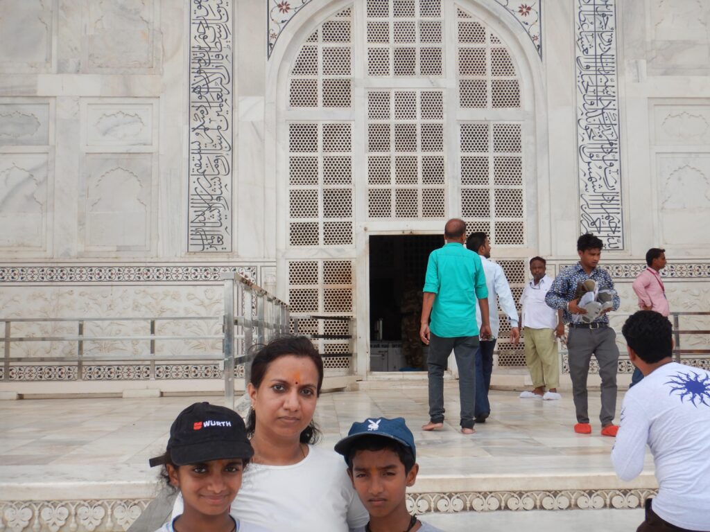 Taj Mahal - In front of the Great Monument of India