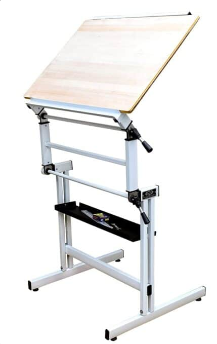 Adjustable & Foldable Drawing Table – With Pinewood Top (Genius2020)